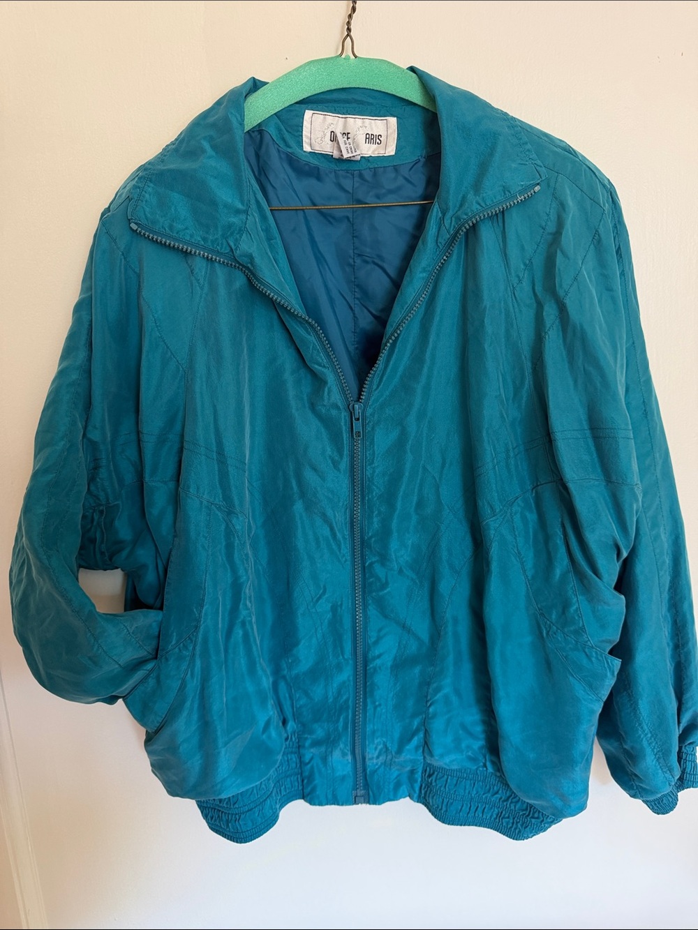 Teal Lightweight Zip-Front Jacket